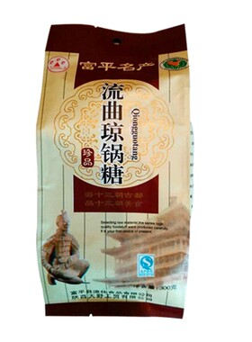 陕西特产富平流曲芝麻琼锅糖手工