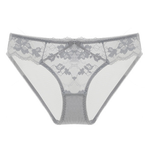 依曼丽性感蕾丝内裤女士纯棉档新款夏季薄款网纱中低腰三角裤女