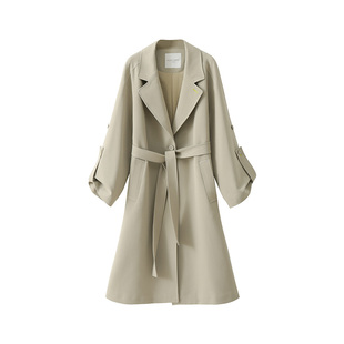 【到手359元】解构设计高级感row风风衣垂感中长款休闲外套女秋季