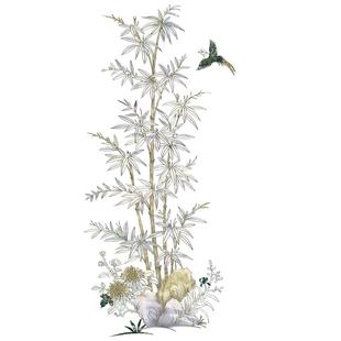 中国风墙贴螺钿水移画贴纸复古家具转印柜子门改造遮丑美化装饰画