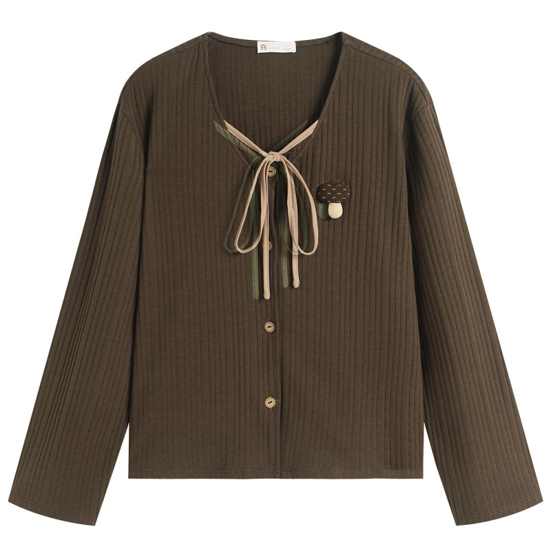 春秋纯棉情侣文艺复古家居服套装