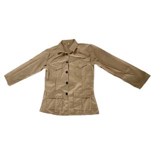 抗美援朝志愿军衣服土黄色解放双排扣列宁装49式50式棉麻老式服装