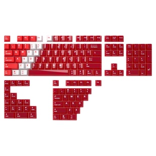 烈焰红双拼键帽热升华PBT材质PC原厂高度美加狮fire68透光键帽