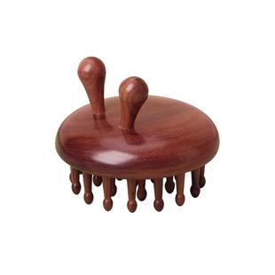 美木兮木头圆盘洗头梳头皮按摩梳头部经络疏通神器头疗养发木梳子