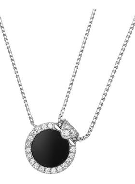 MGS/曼古银多瑙河圆舞曲时尚轻奢高级感黑玛瑙项链送闺蜜悦己礼物