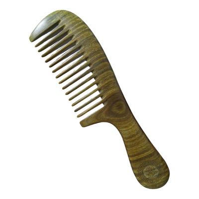 小李子木梳整木绿檀天然宽齿细齿