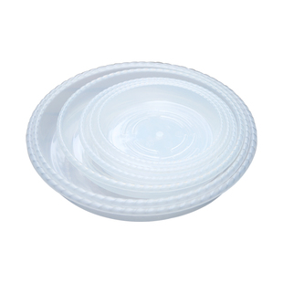 花盆托盘底盘接水盘圆花盆底盘底座托盘深接水透明塑料花盒花托盘