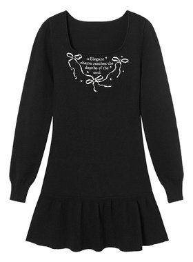 Eptison甜辣少女风针织连衣裙