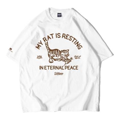 猫鼠游戏印花圆领夏季短袖T恤