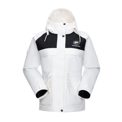 熊猫冲锋衣外套女2025新款收腰款