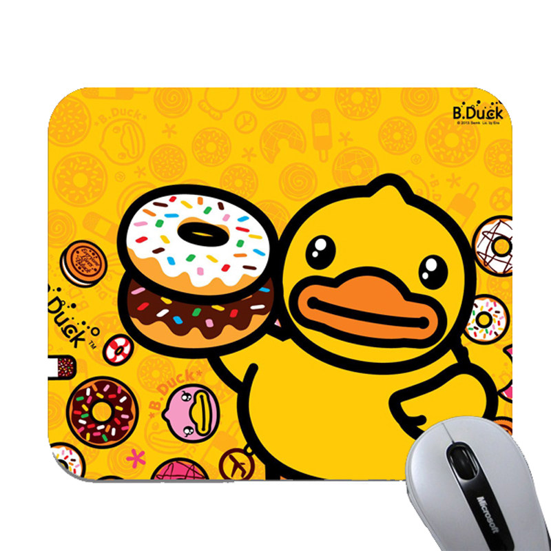 包邮B.DUCK小黄鸭可爱卡通防滑鼠标垫滑鼠桌垫键盘游戏垫发图定制