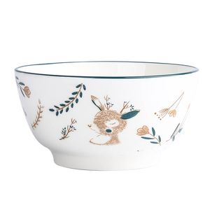 日式6英寸面碗宿舍学生用可爱泡面碗汤碗家用新款网红陶瓷大号碗