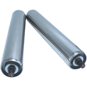 不锈钢托辊无动力托辊滚筒输送带托辊传送带滚轴筒滚筒流水线辊筒