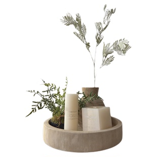 青山涧香薰蜡烛礼木制托盘套装小众民宿客厅玄关装饰氛围摆件场景