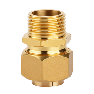 不锈钢波纹燃气管快速接头4分5分6分天然气软管煤气管专用铜接头