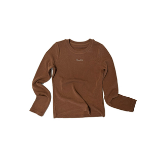 claragirls儿童保暖长袖打底衫抗菌2025秋冬女童圆领轻暖长袖T恤