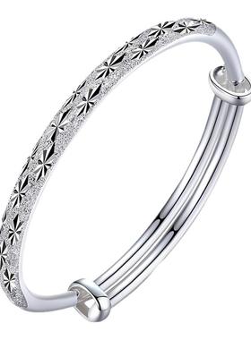 满天星女士新款节日妈妈纯银手镯