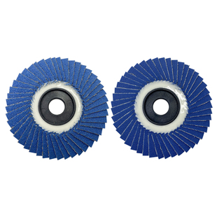 耐用加强型碟形叶轮韩式页轮花页轮蓝砂抛光百叶片45页软片100*16