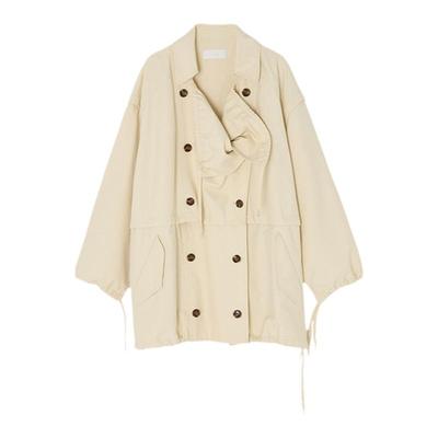 MOUSSY 夏季新品英伦风可拆卸多穿短款风衣外套010HAS30-0311