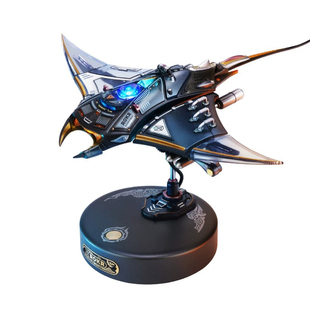 若客机械魔鬼鱼摆件蝠鲼拼装模型积木玩具金属创意男生生日礼物