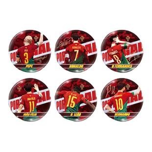 【官方正版】葡萄牙国家队丨球星徽章C罗欧洲杯啪叽礼物佩佩B席