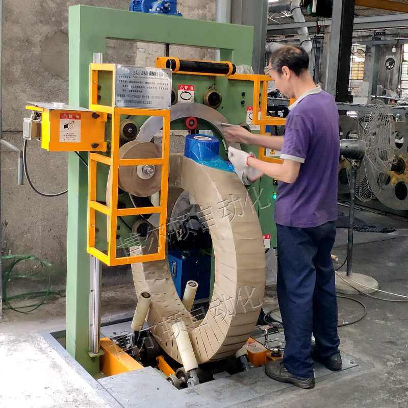 生产冷轧钢带缠绕机 钢卷缠绕牛皮纸机 铝卷缠绕打包机赠送零配件