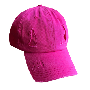 显白梅子玫色~韩国玫红色鸭舌帽子女春夏新款软顶贴布遮阳棒球帽