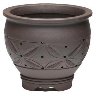 宜兴神力紫砂花盆春兰花盆花卉绿植园艺微景观盆景盆栽镂空洋兰盆