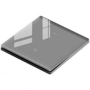 国际电工86型超薄玻璃镜面双联双开双控开关插座面板一开五孔暗装