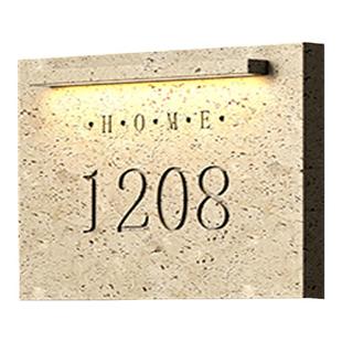 户外壁灯防水天然洞石招牌灯免费设计定制门牌灯大门店铺门牌壁灯