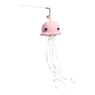 元気喵丨猫玩具水母逗猫棒伸缩杆铃铛猫薄荷长杆逗猫羽毛自嗨解闷