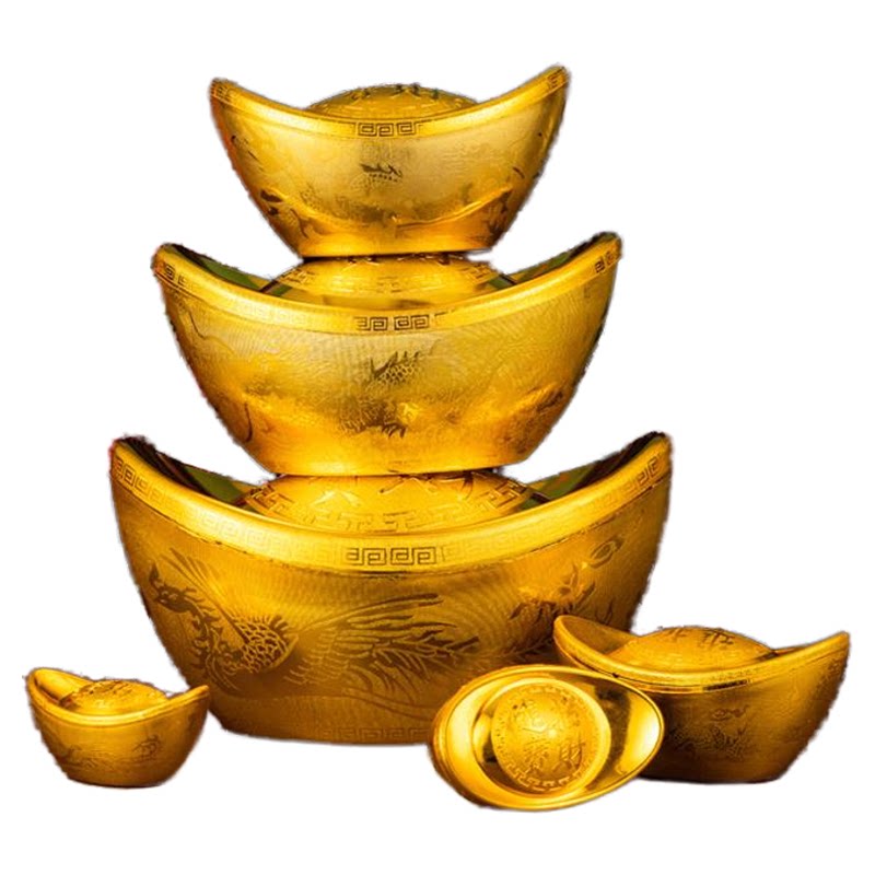 新年春节大号金元宝摆件场景布置