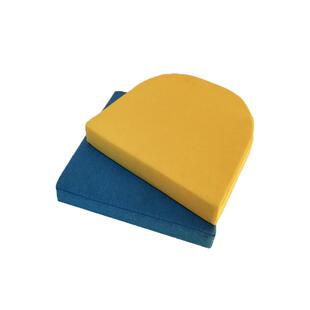 现代简约夏季棉麻布圆形海绵椅子卡座坐垫沙发飘窗椅垫垫子可定制