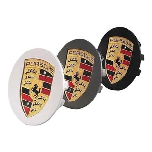 适用于保时捷轮毂盖彩标718卡曼911卡宴帕拉梅拉Macan中心盖标志