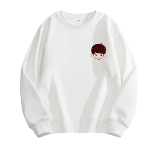 红色亲子装加绒卫衣2026新年一家三口全家福衣服五口六口祖孙三代