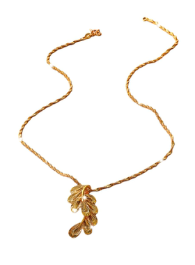 新中式凤尾吊坠水波锁骨项链女款