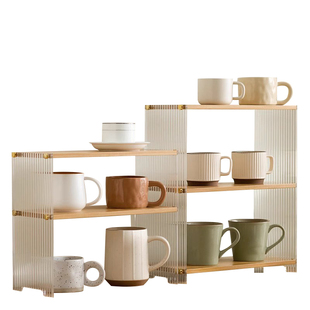 电脑桌面置物架厨房杯架子书本文件收纳学生多层分层办公桌上书架