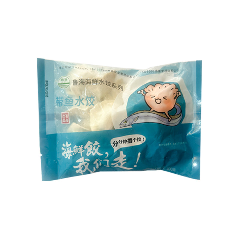 [四件包邮]鲁海手工海鲜水饺子山东特产墨鱼虾仁黄花鱼山东特产