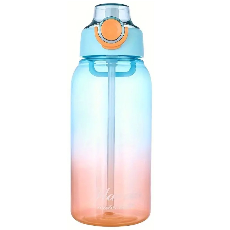 新款亚马逊玩味渐变吸管杯1000ML