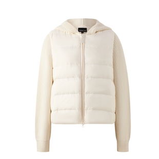 【90鹅绒+绵羊毛】PRICH时尚连帽针织绗线排骨羽绒服冬新款女