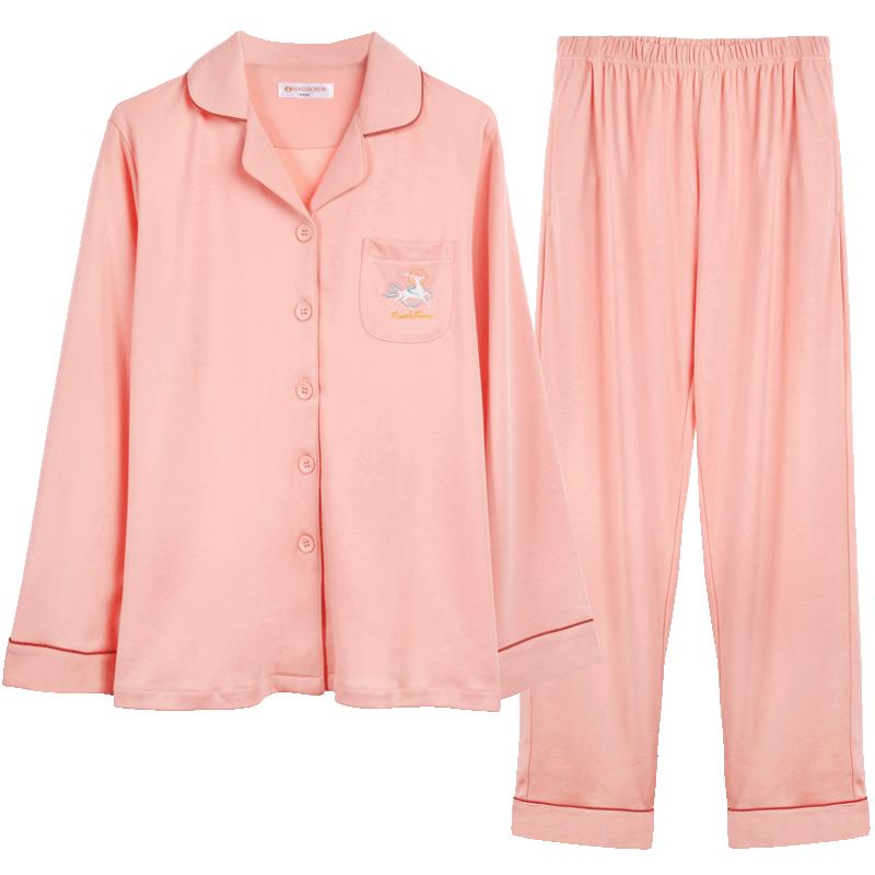 好波春秋纯棉家居服男女简约