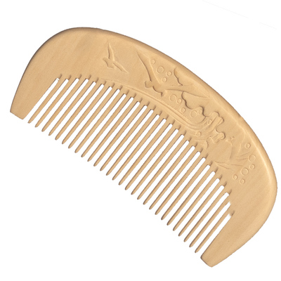 小雕花天然黄杨木包邮刻字木梳礼物宫庭梳子雕刻梳防脱发正品