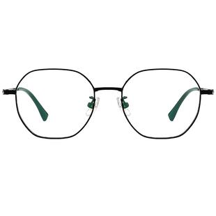 施洛华眼镜框多边形镜架金丝钛架可配近视防蓝光男女眼镜架SC660