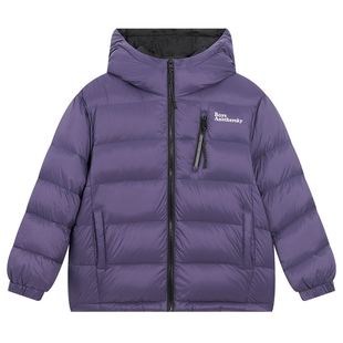 女大童冬季90白鸭绒防水短款羽绒服2025新款儿童女孩连帽防寒外套