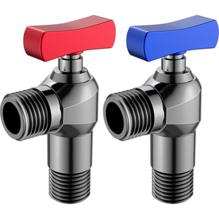 球芯全开大流量角阀全铜冷热水燃气热水器专用球阀三角阀开关4分