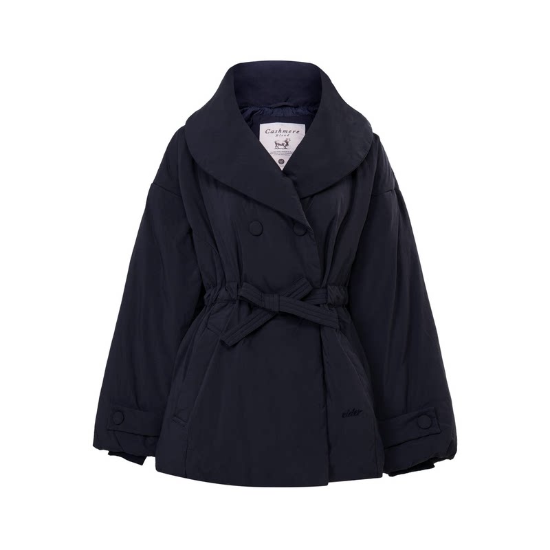 EIDER女羊绒混纺披肩领羽绒服