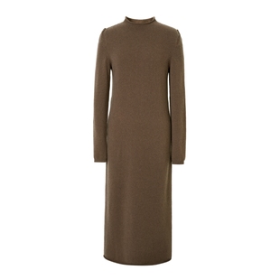 艾诺丝雅诗 100%绵羊毛半高领长袖针织连衣裙女冬季31019821