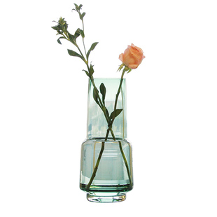 北欧玻璃花瓶透明创意客厅百合玫瑰富贵竹鲜花插花餐桌办公室摆件