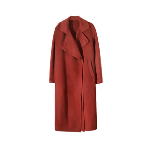 Garbociaga龙喜儿 战袍2代 85支100%羊毛红色双面呢大衣外套 0208