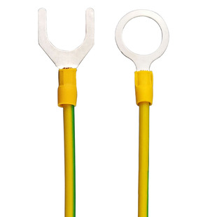 6平方国标BVR黄绿法兰静电跨接线防静电桥架接地线